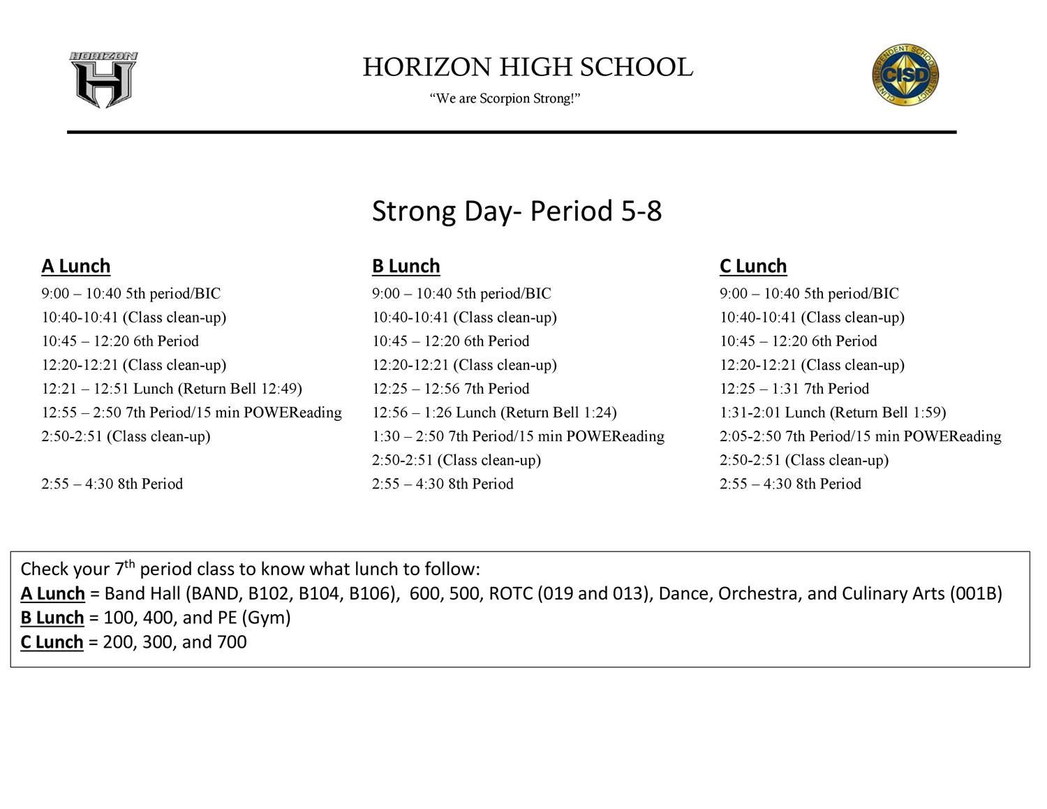 HHS Bell Schedule Part 2